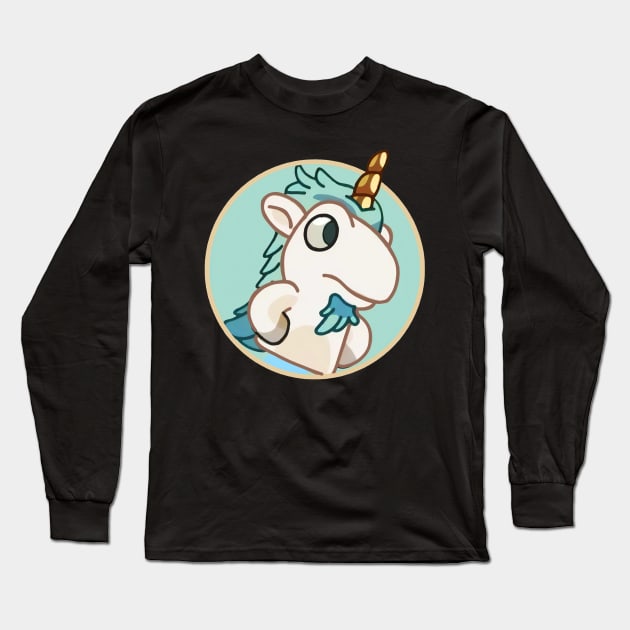 unicorse hole funny Long Sleeve T-Shirt by frondorfelda